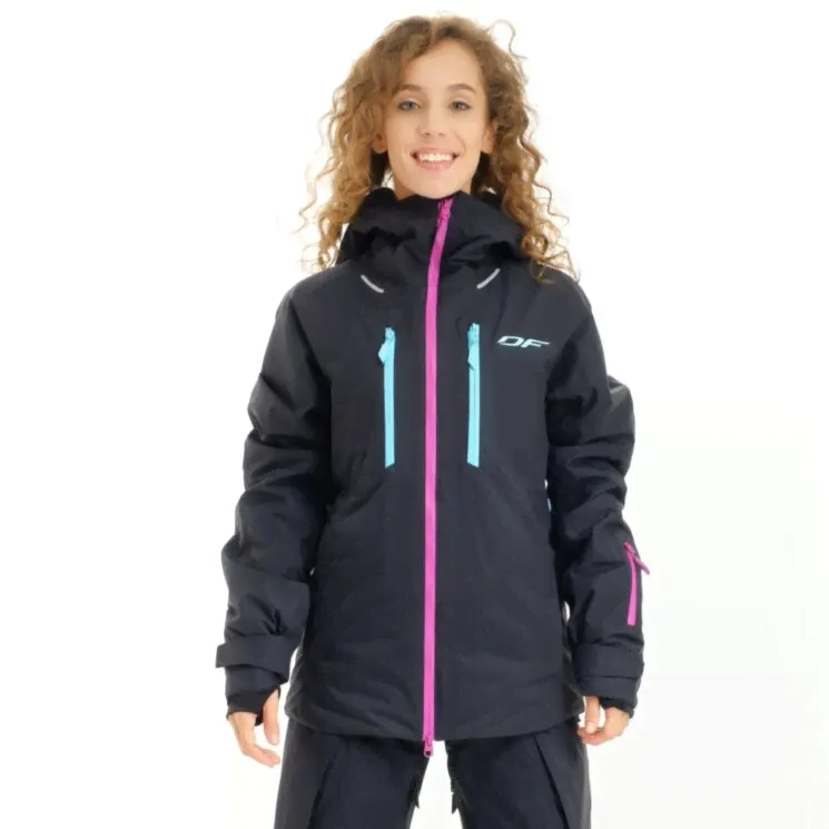 Куртка горнолыжная утепленная Dragonfly Gravity Premium Woman Black - Pink 2023-0