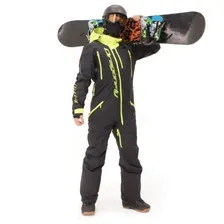 Комбинезон горнолыжный DRAGONFLY Gravity Premium Black-Yellow Green 2024