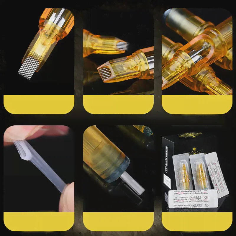 Yilong Yellow Dragonfly Профессиональный картридж для макияжа, иглы для тату-ручки, постоянный картридж, 20 шт., иглы для татуировки (art.: 3920c4aca4d91)-2